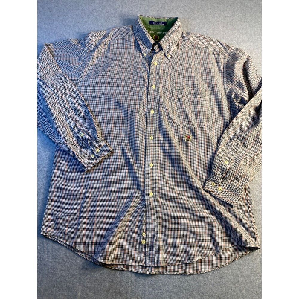 tommy hilfiger‎ dress shirt mens Size Large Check